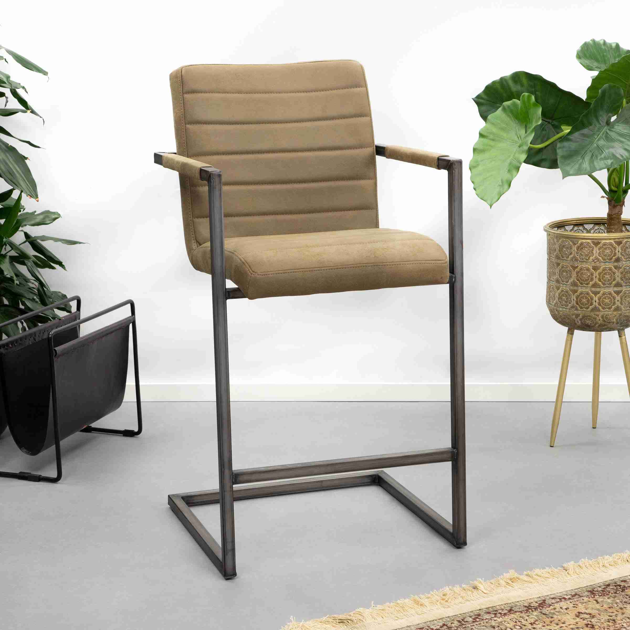 Tower Living Barkruk 'Rocca' (zithoogte 69cm), kleur groen