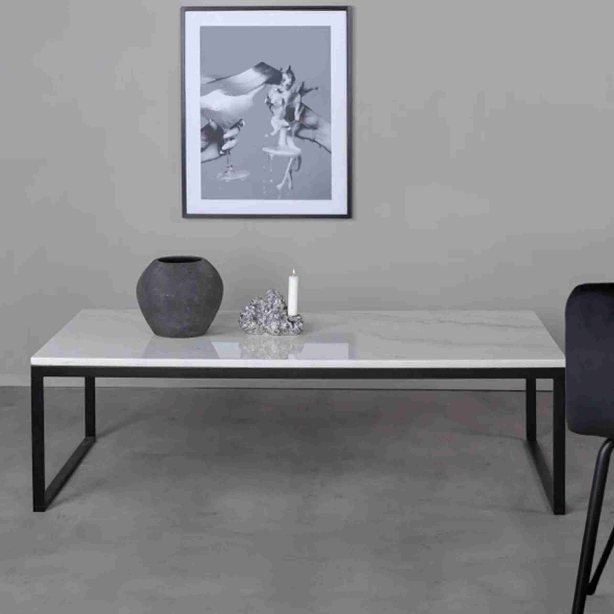 Nohr Salontafel 'Lenton' Marmer, 120 x 60cm, kleur Wit