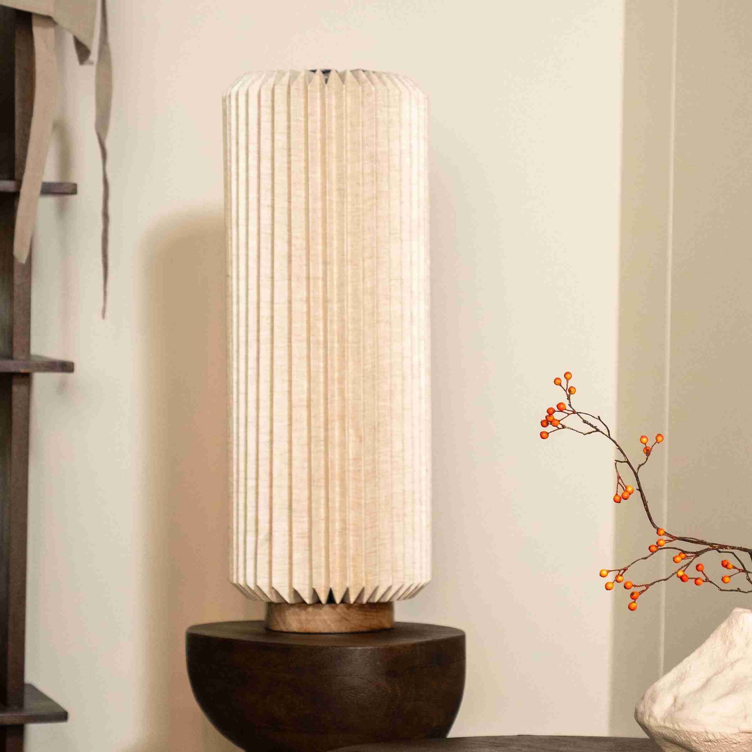 By-Boo Tafellamp/Vloerlamp 'Zuki' Linnen, 72cm hoog
