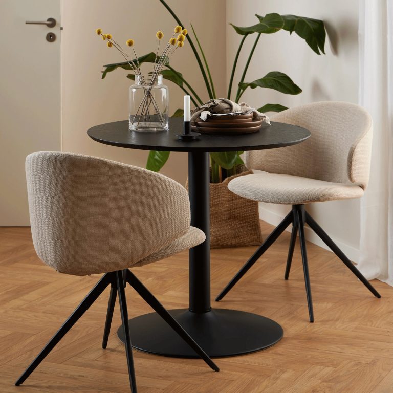 Bendt Ronde Bistrotafel 'Ina' 80cm, kleur Zwart