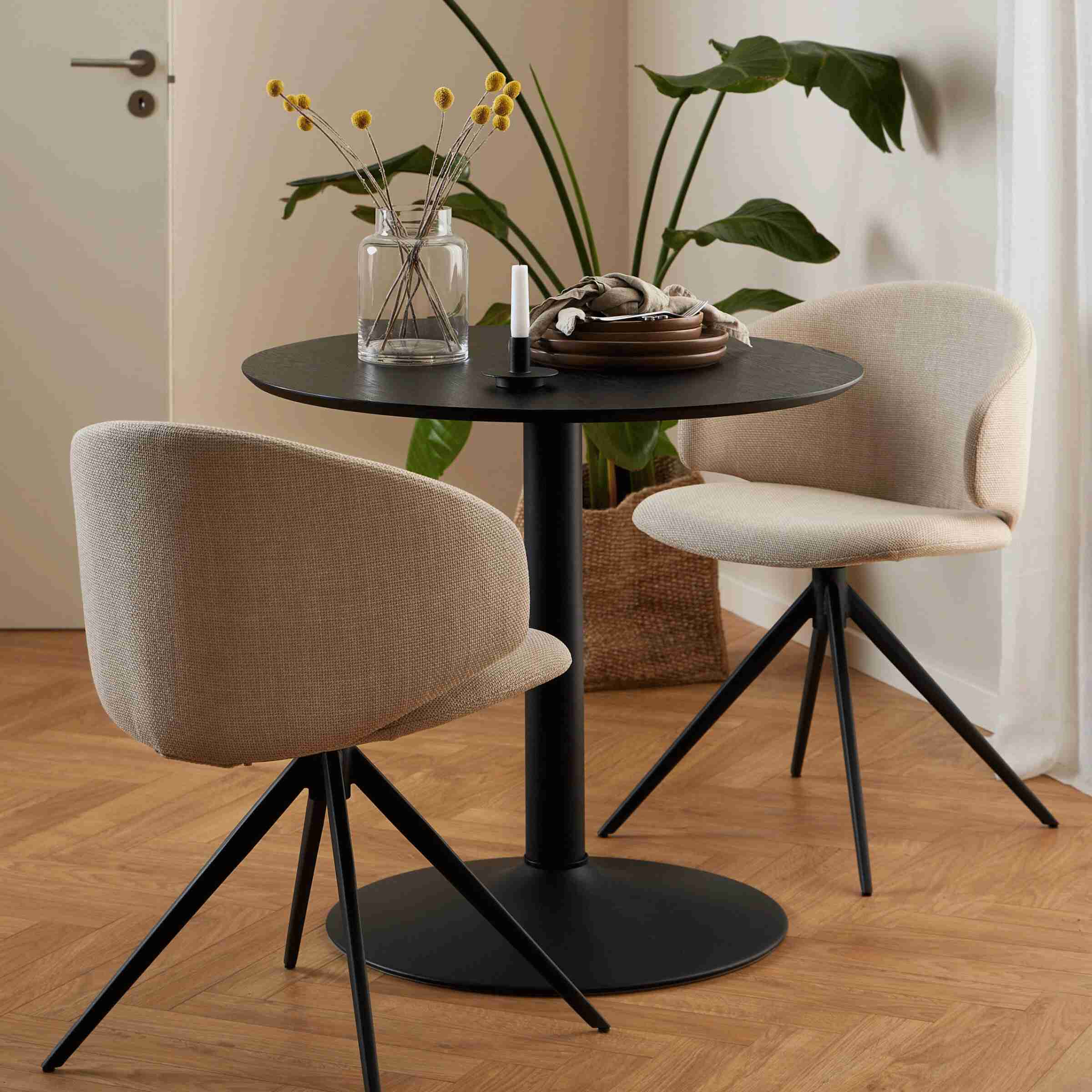 Bendt Ronde Bistrotafel 'Ina' 80cm, kleur Zwart