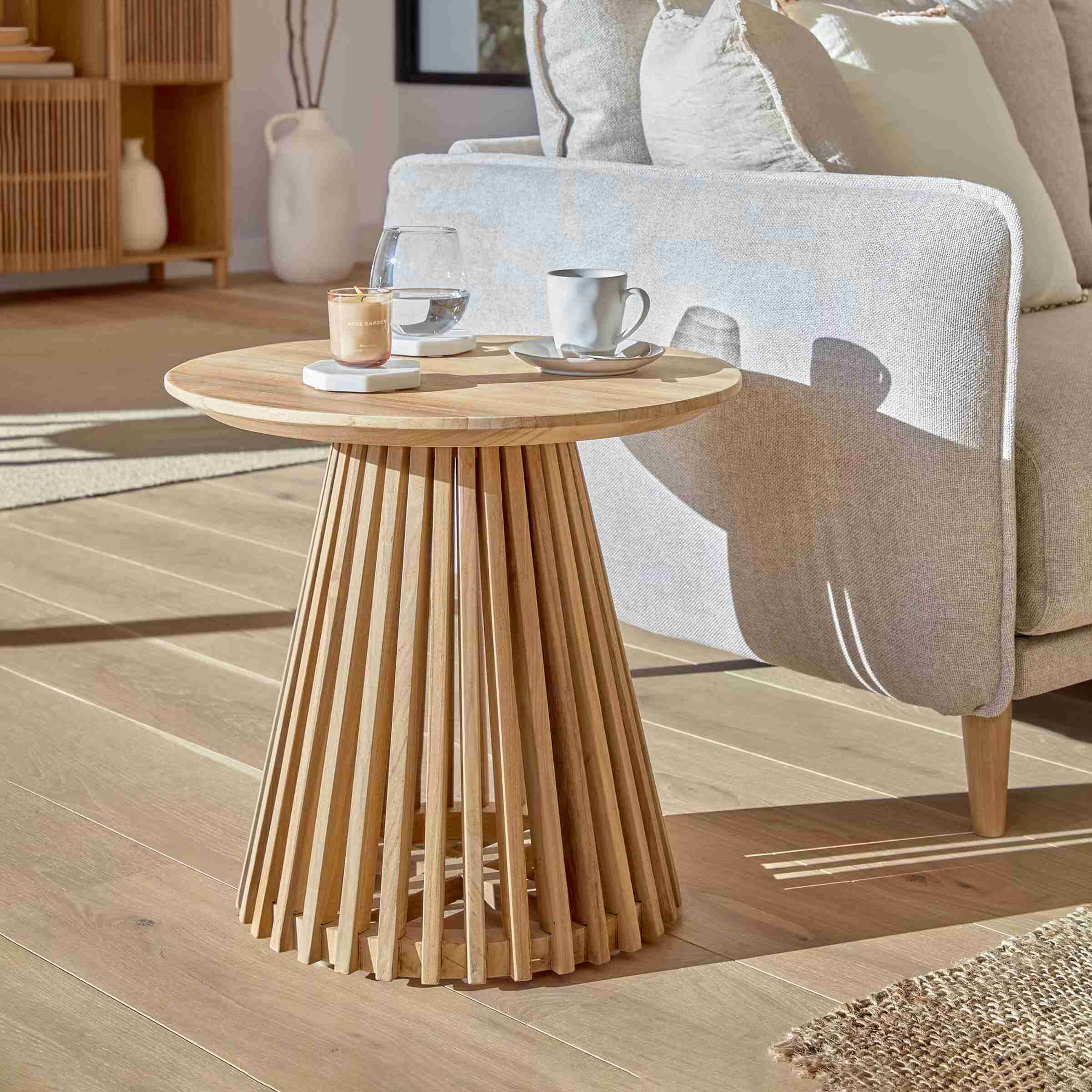 Kave Home Bijzettafel 'Jeanette' 50cm, kleur Teak