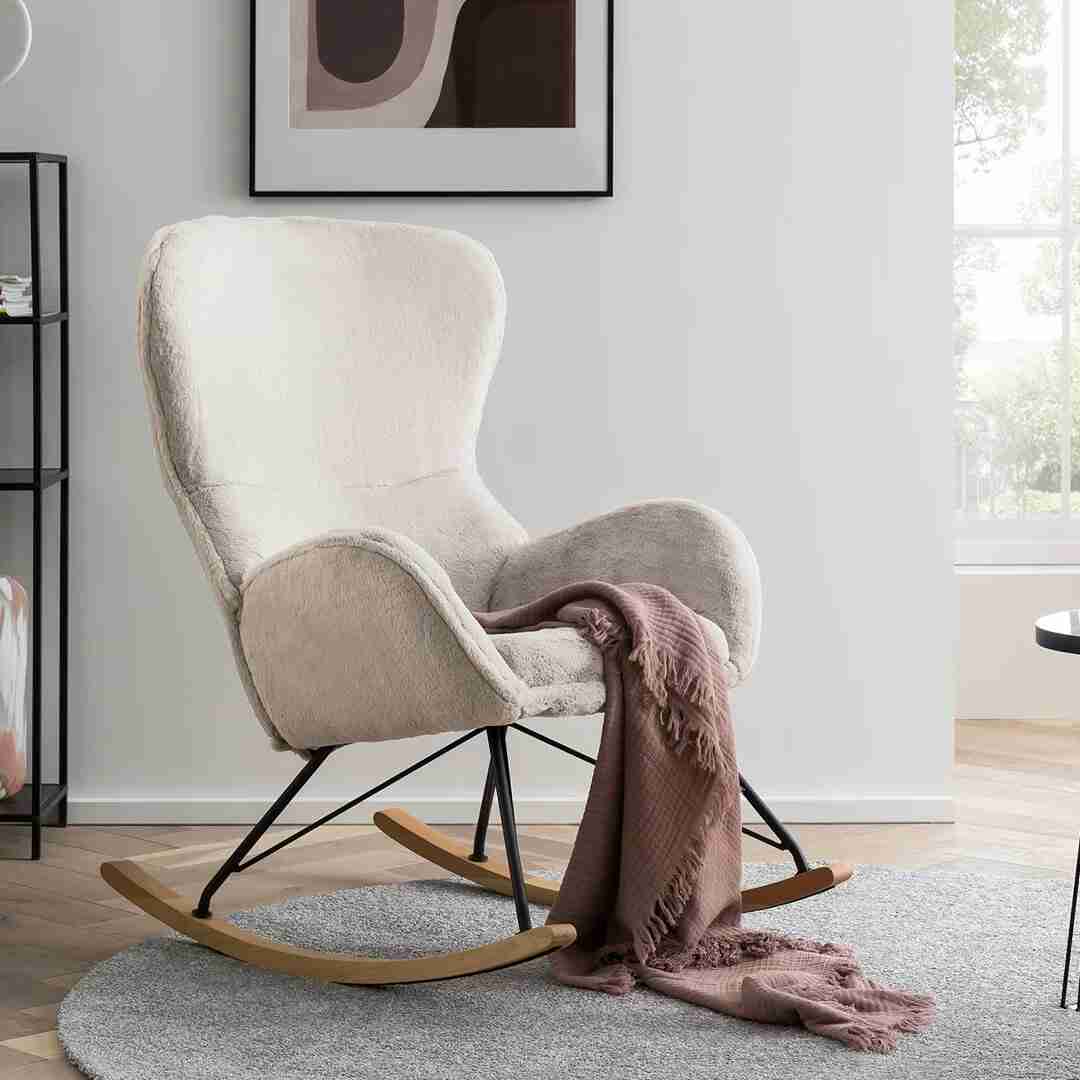 Artistiq Schommelstoel 'Chais' kleur beige