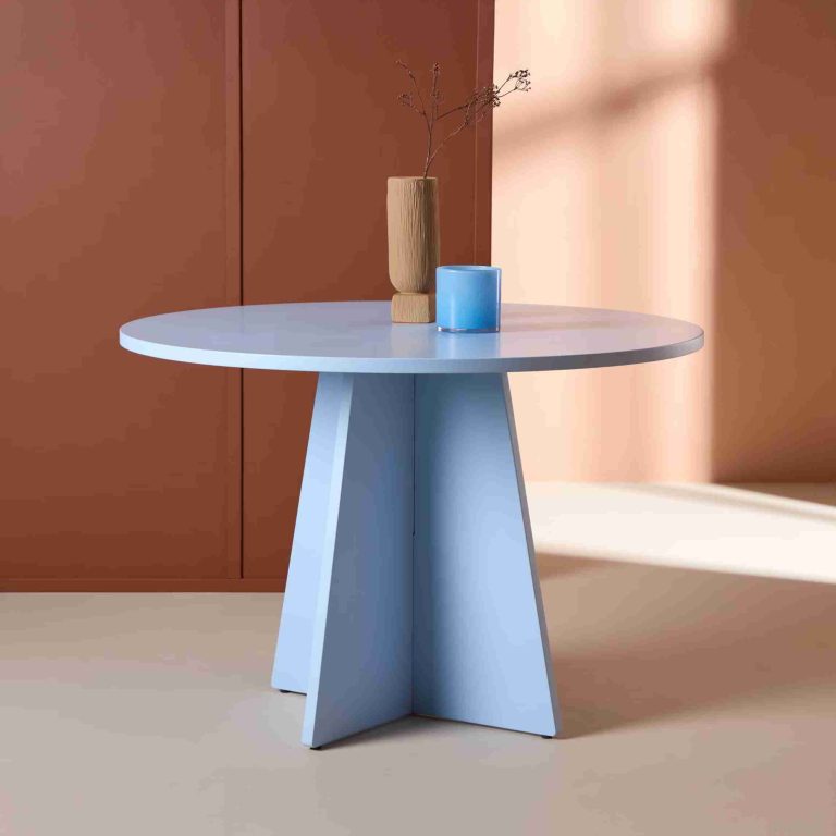 Nohr Ronde Eettafel 'Cynthiaann' MDF, 110cm, kleur Blauw