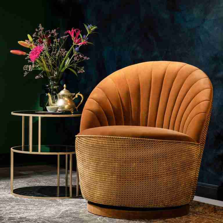 Dutchbone Fauteuil 'Madison', kleur Goud
