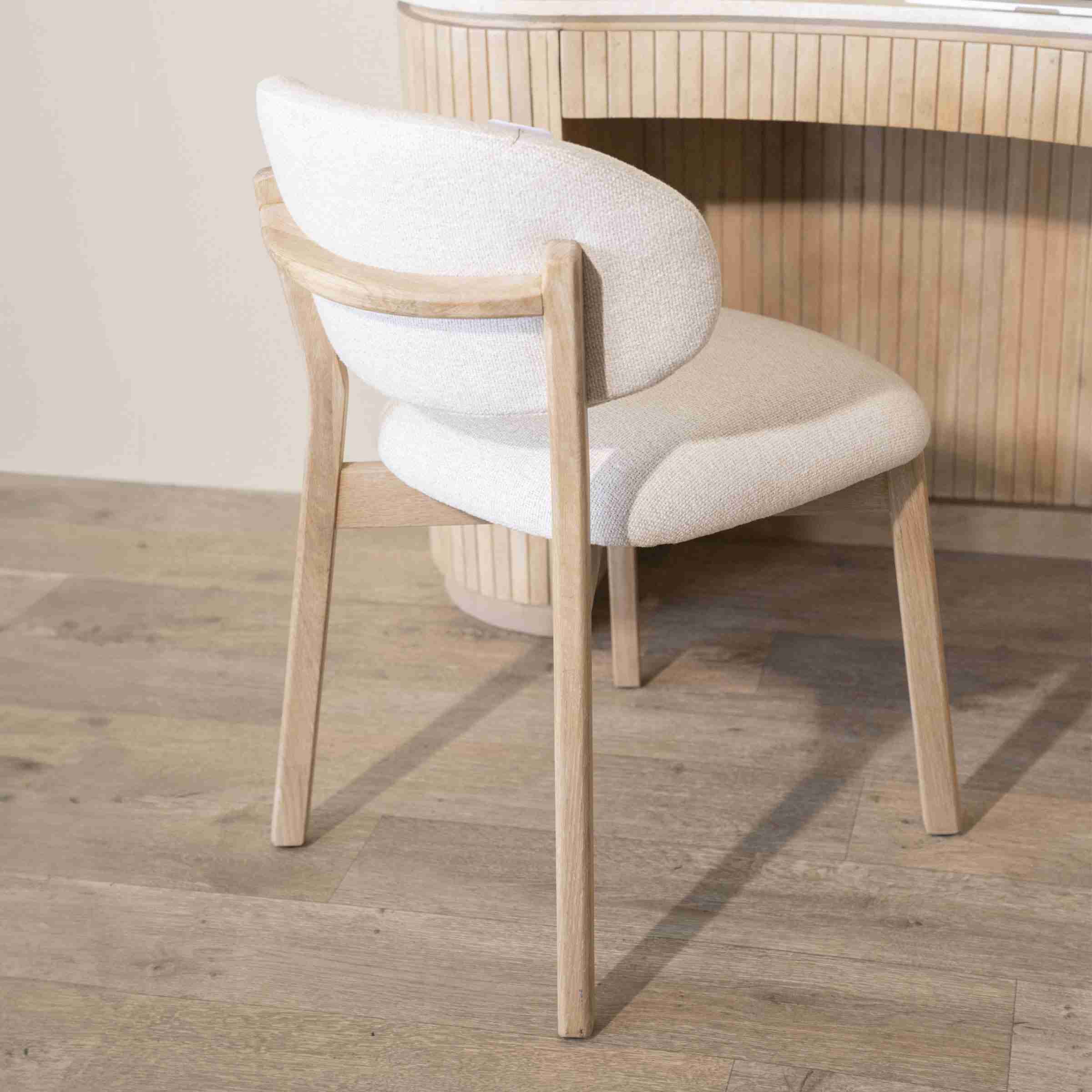 Eleonora Eetkamerstoel 'Mikky' kleur Beige/Naturel