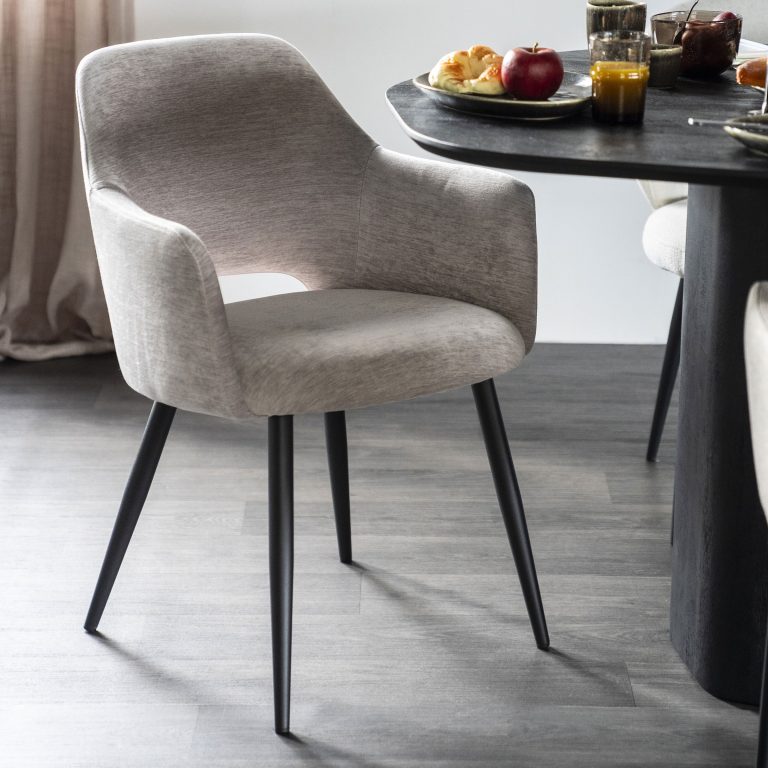 Eleonora Eetkamerstoel 'Esmee' Met armleuning, kleur Beige