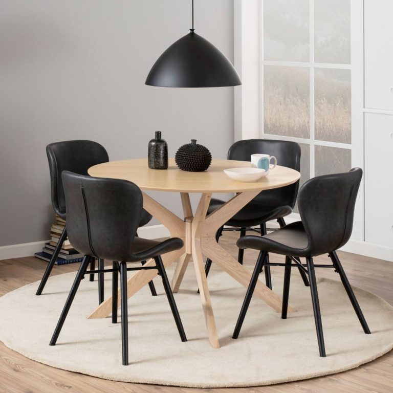 Bendt Ronde Eettafel 'Evald' 105cm Eiken, kleur Naturel