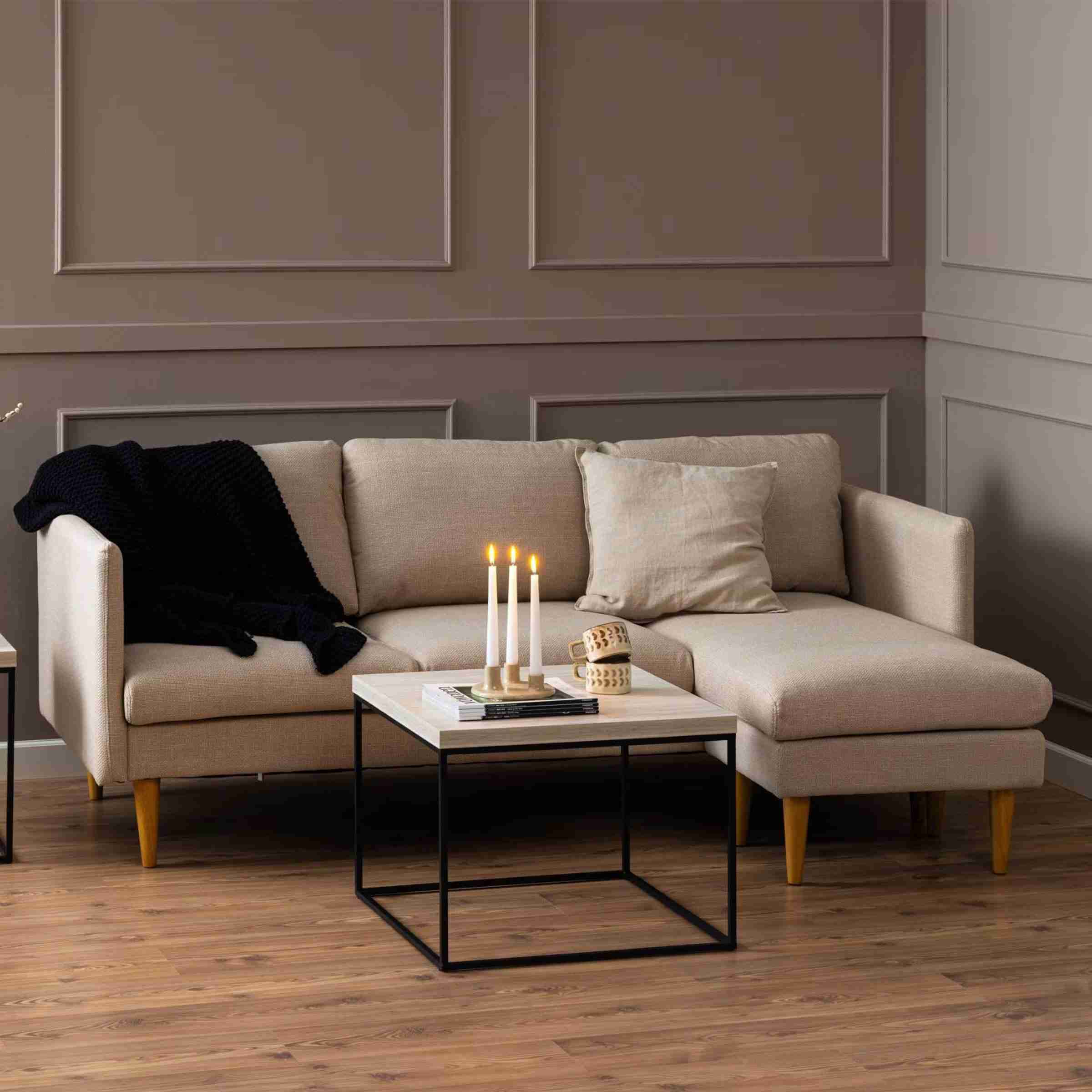 Bendt 2-zits Loungebank 'Timothey' Links/Rechts, kleur Beige