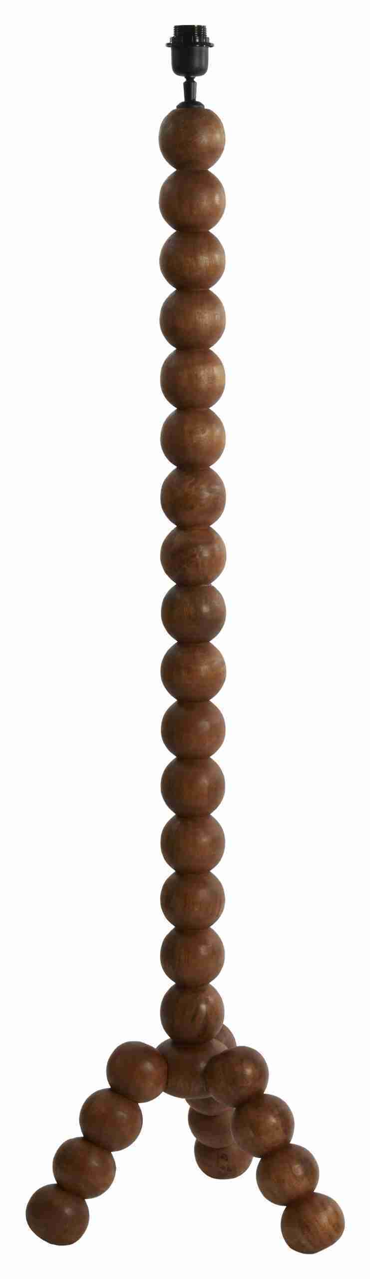 Light & Living Vloerlamp 'Veglio' Mangohout, 130cm, kleur Bruin (excl. kap)