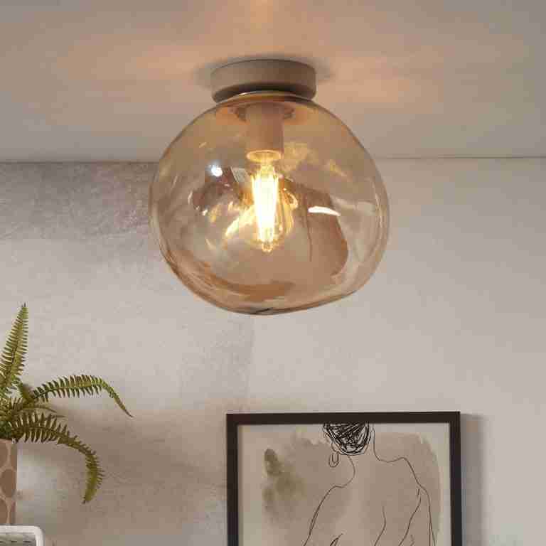 its about RoMi Plafondlamp 'Helsinki' 26cm, kleur Amber