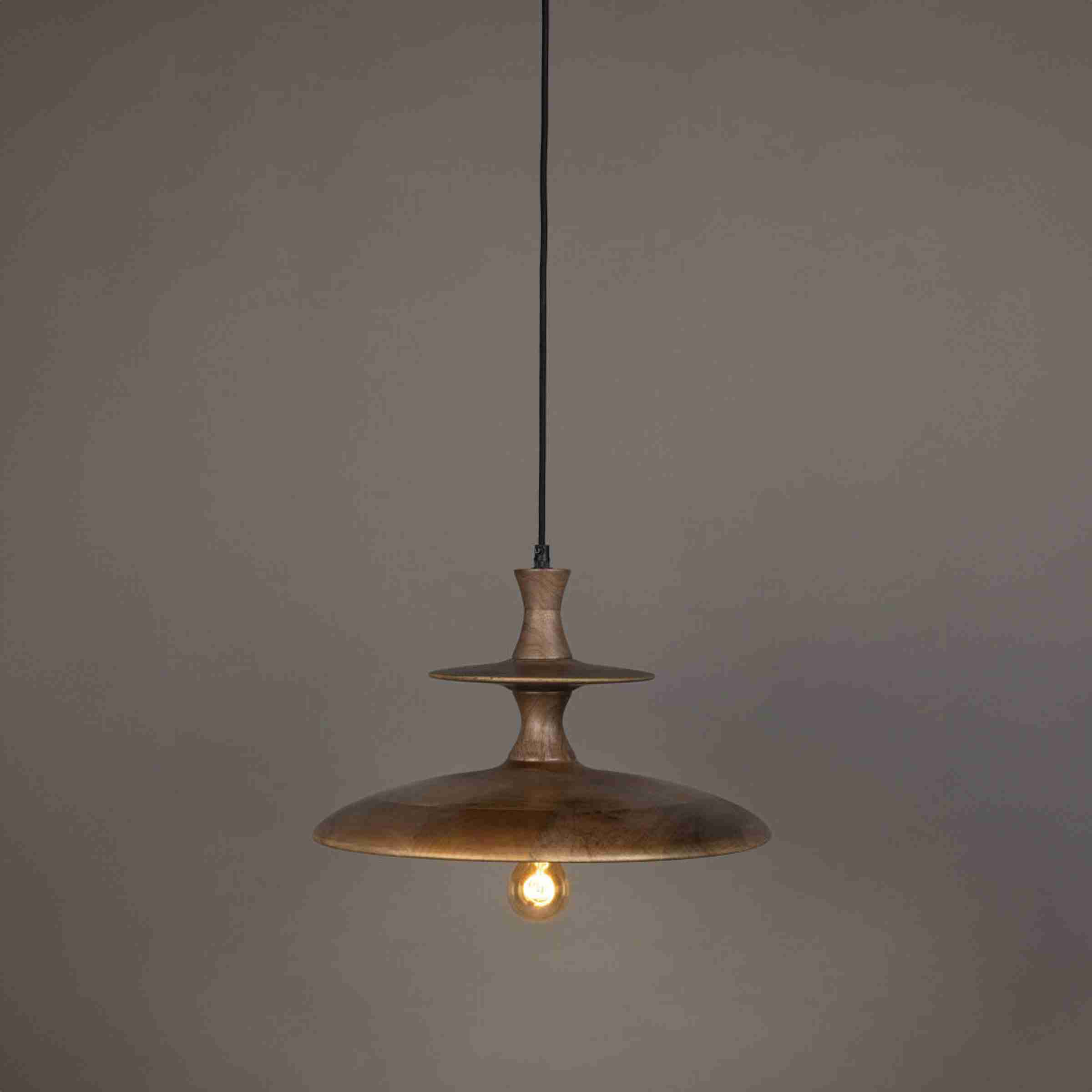 Dutchbone Hanglamp 'Cath' Mangohout, 43cm