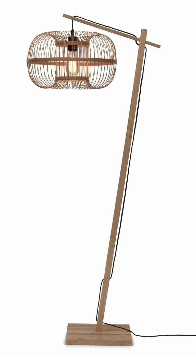 GOOD&MOJO Vloerlamp 'Hokkaido' Bamboe, 150cm, kleur Naturel