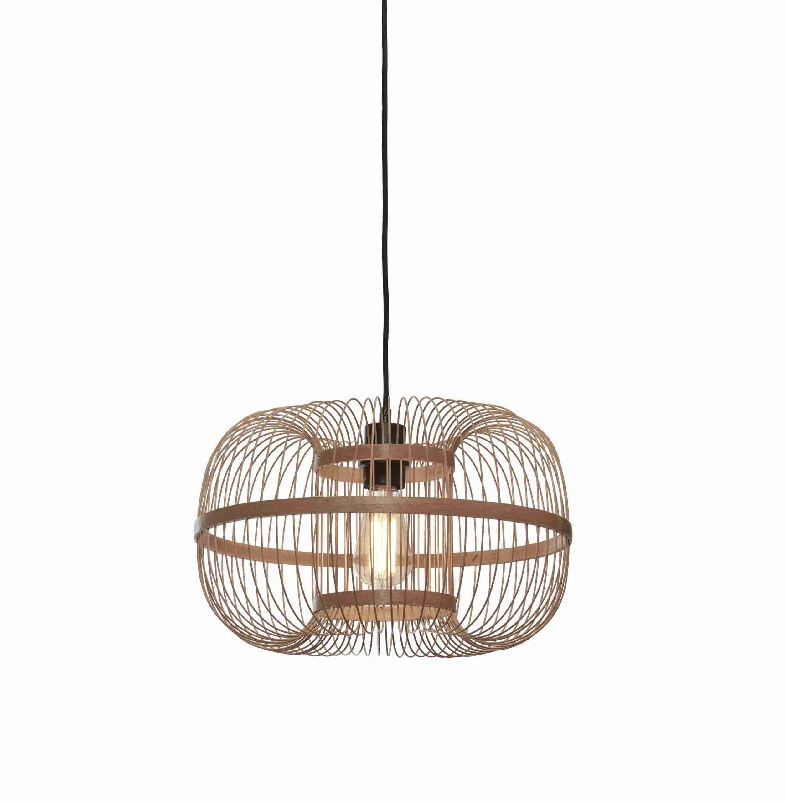 GOOD&MOJO Hanglamp 'Hokkaido' Bamboe, 38cm, kleur Naturel