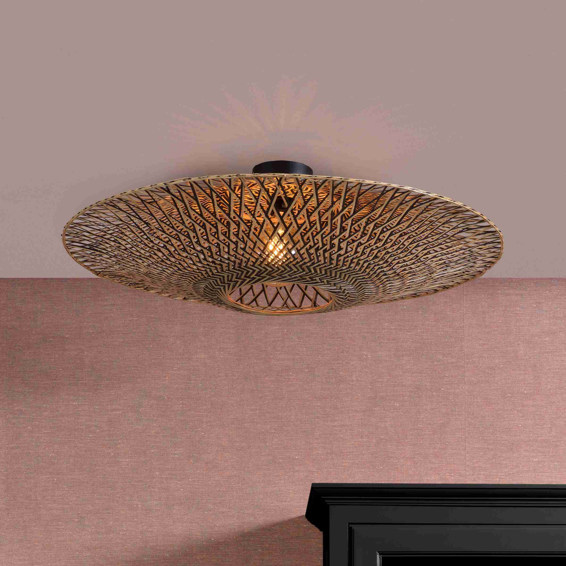 GOOD&MOJO Plafondlamp 'Bali' Large, Bamboe, kleur Naturel