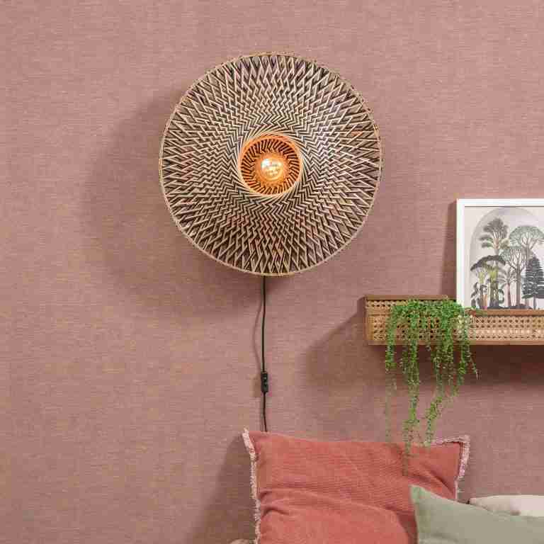 GOOD&MOJO Wandlamp 'Bali' Medium, Bamboe, kleur Naturel