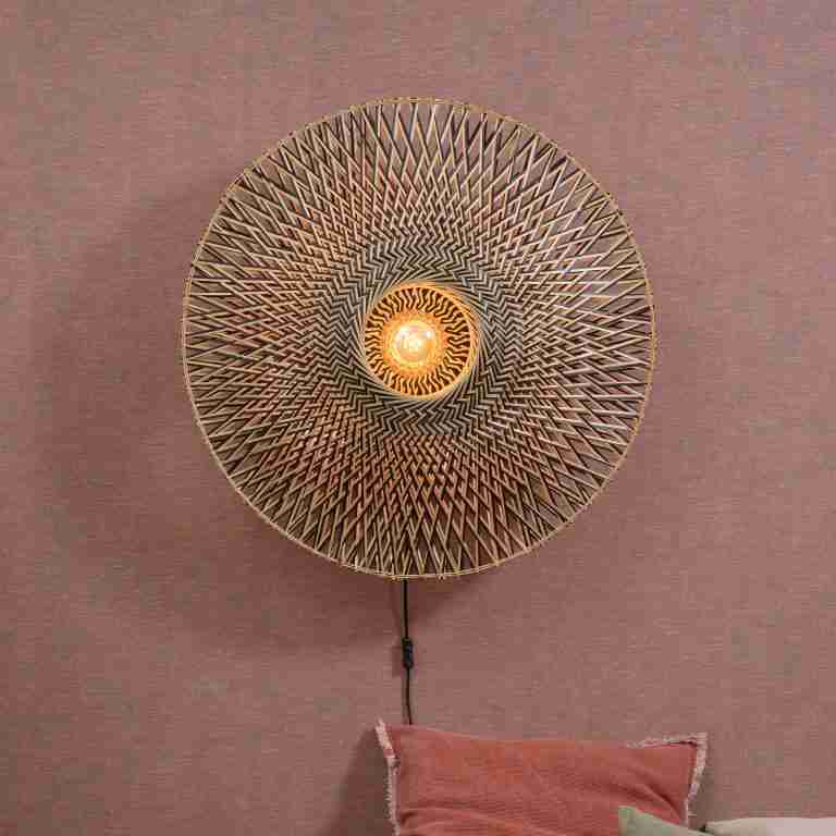 GOOD&MOJO Wandlamp 'Bali' Large, Bamboe, kleur Naturel