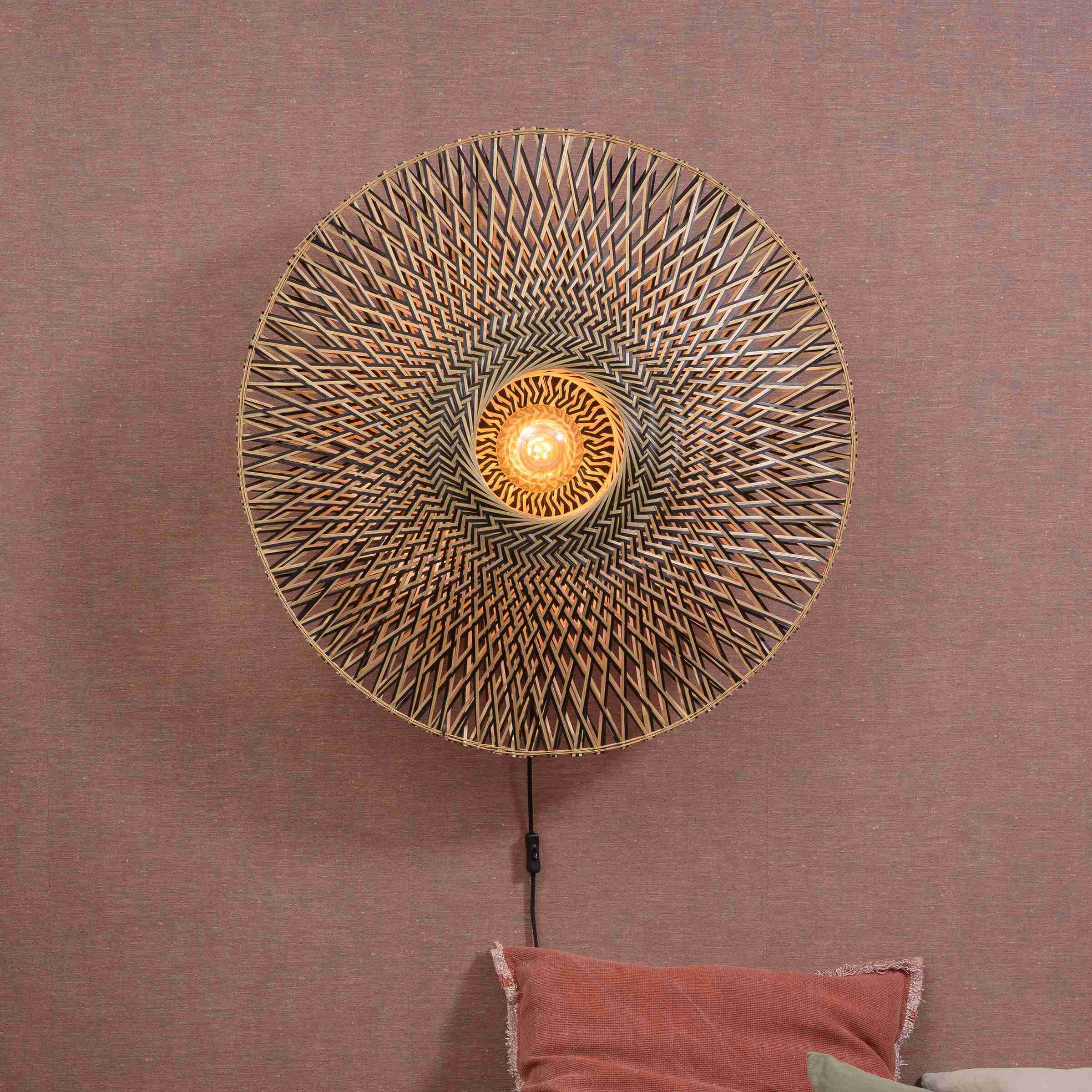 GOOD&MOJO Wandlamp 'Bali' Large, Bamboe, kleur Naturel