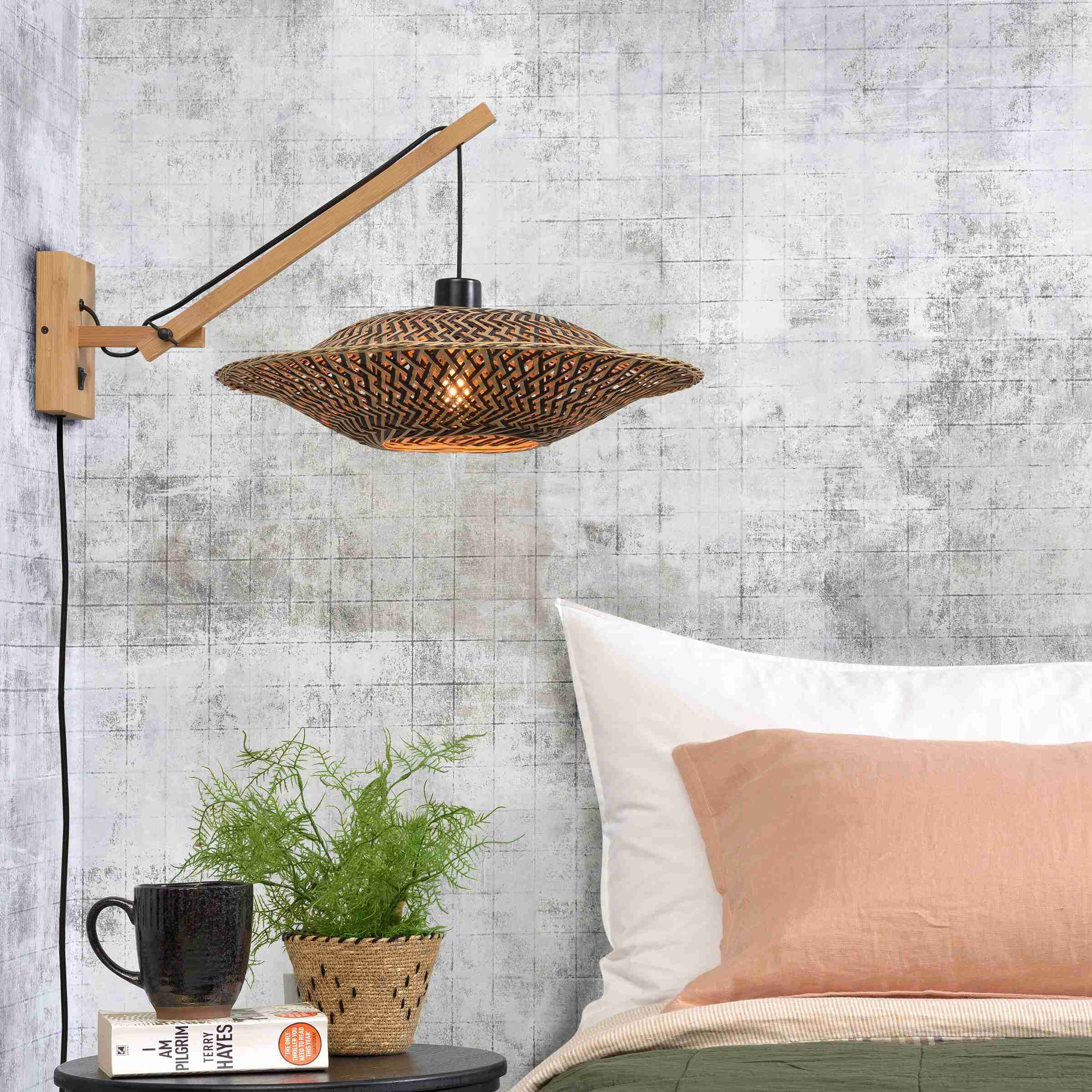 GOOD&MOJO Wandlamp 'Bali' Small, Bamboe, kleur Naturel