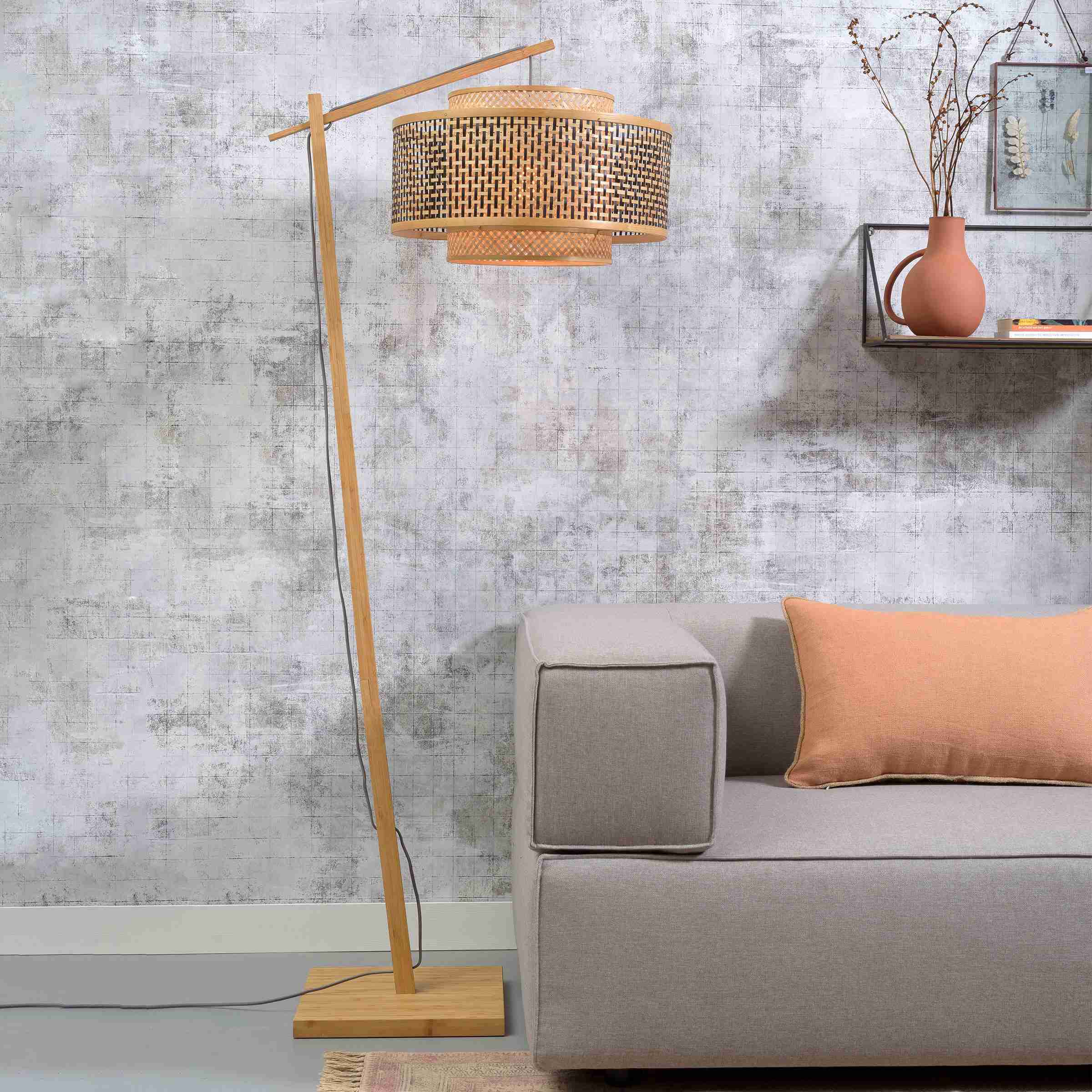 GOOD&MOJO Vloerlamp 'Bhutan' Large, Bamboe, kleur Naturel