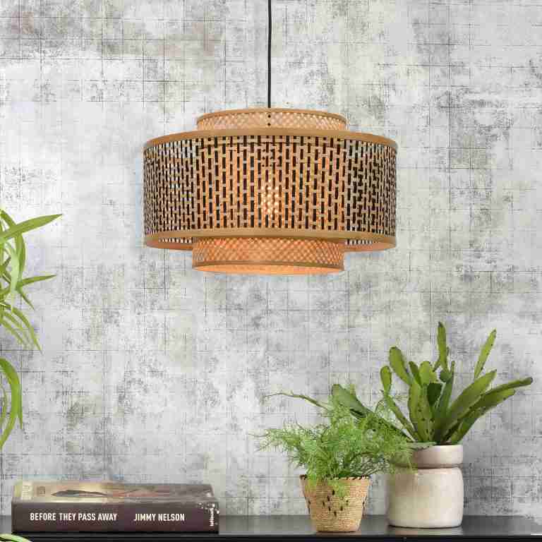 GOOD&MOJO Hanglamp 'Bhutan' Large, Bamboe, kleur Naturel