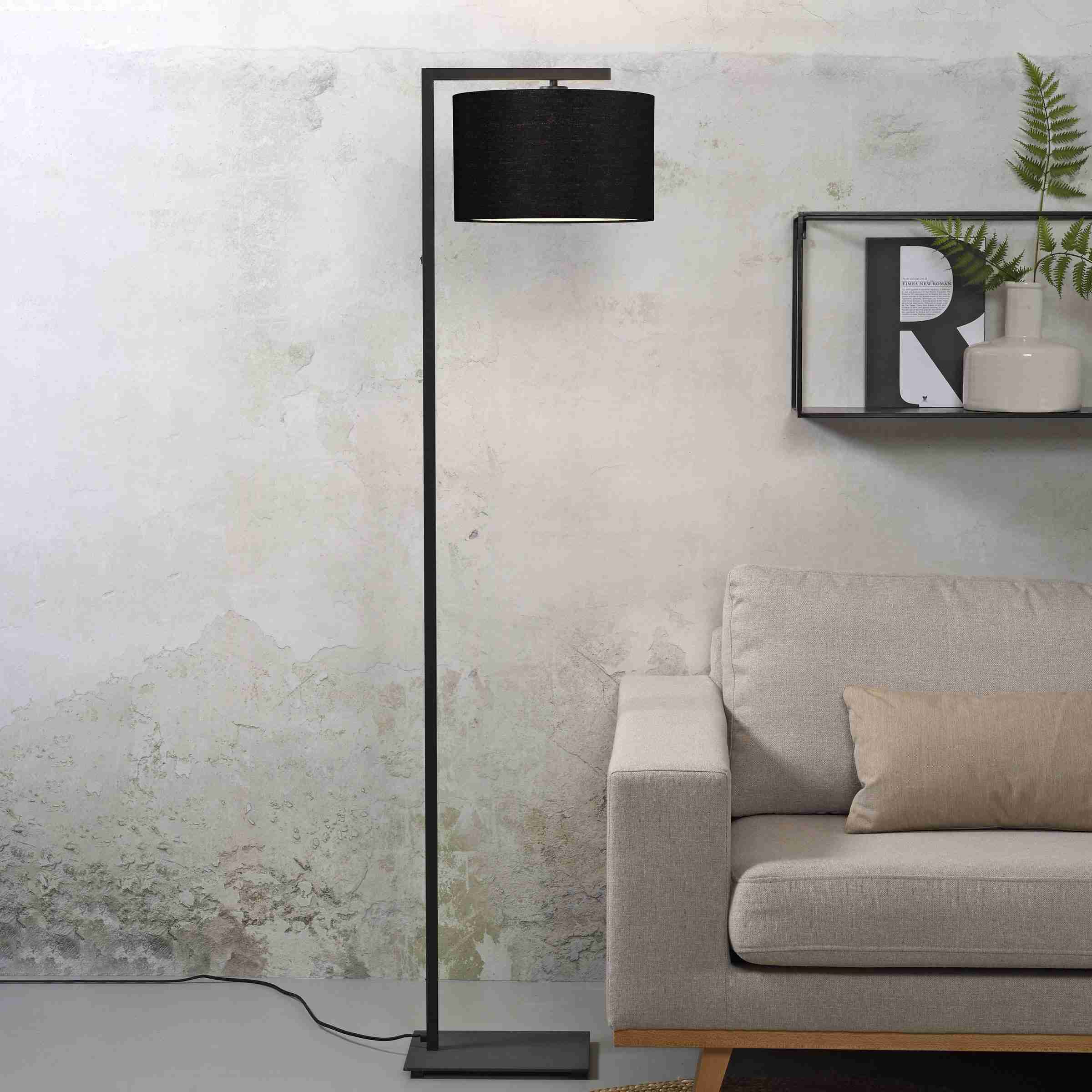 its about RoMi Vloerlamp 'Boston' 160cm, kleur Zwart