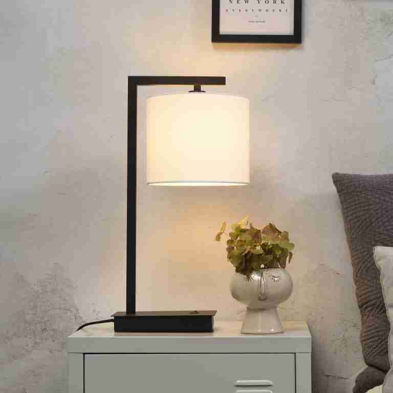 its about RoMi Tafellamp 'Boston' 44cm, kleur Wit