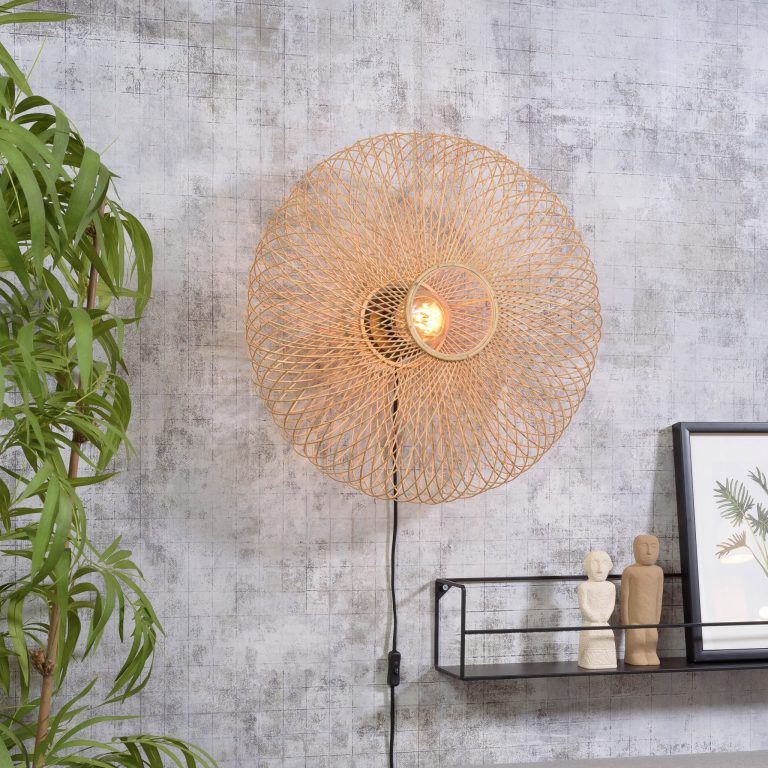 GOOD&MOJO Wandlamp 'Cango' Bamboe, 60cm, kleur Naturel