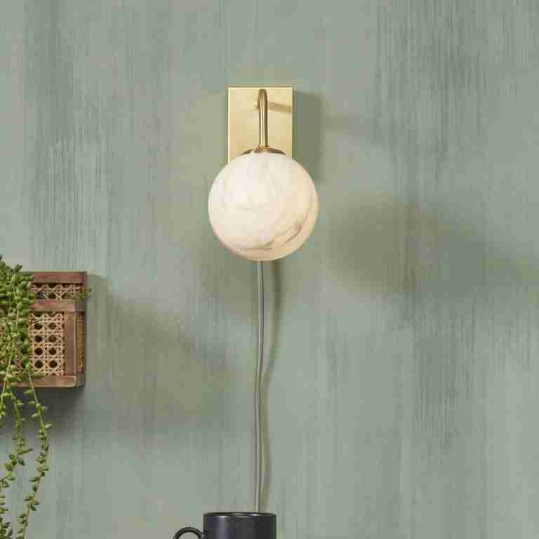 its about RoMi Wandlamp 'Carrara' Marmerprint, kleur Goud