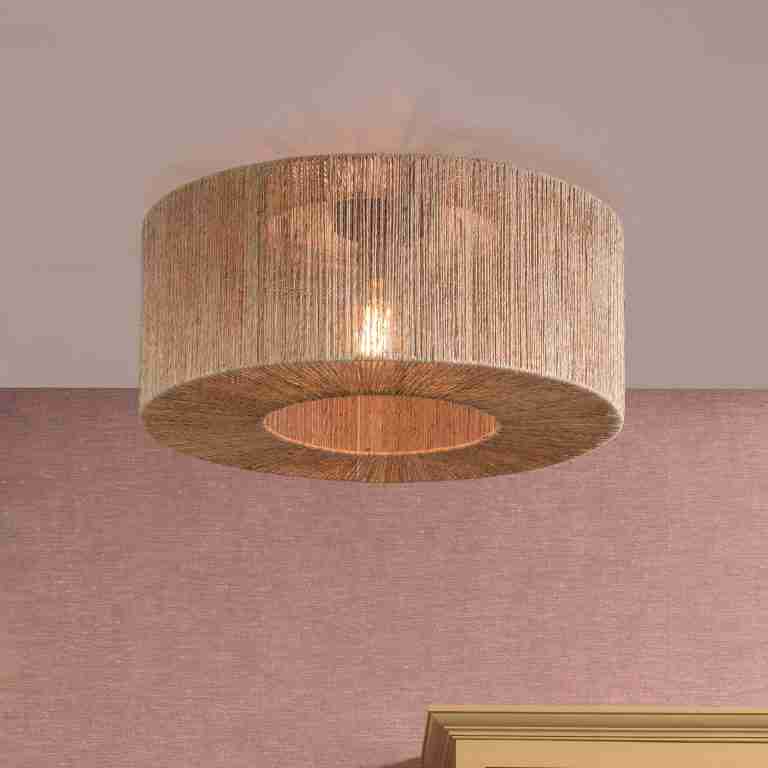GOOD&MOJO Plafondlamp 'Iguazu' 60cm, Jute, kleur Naturel