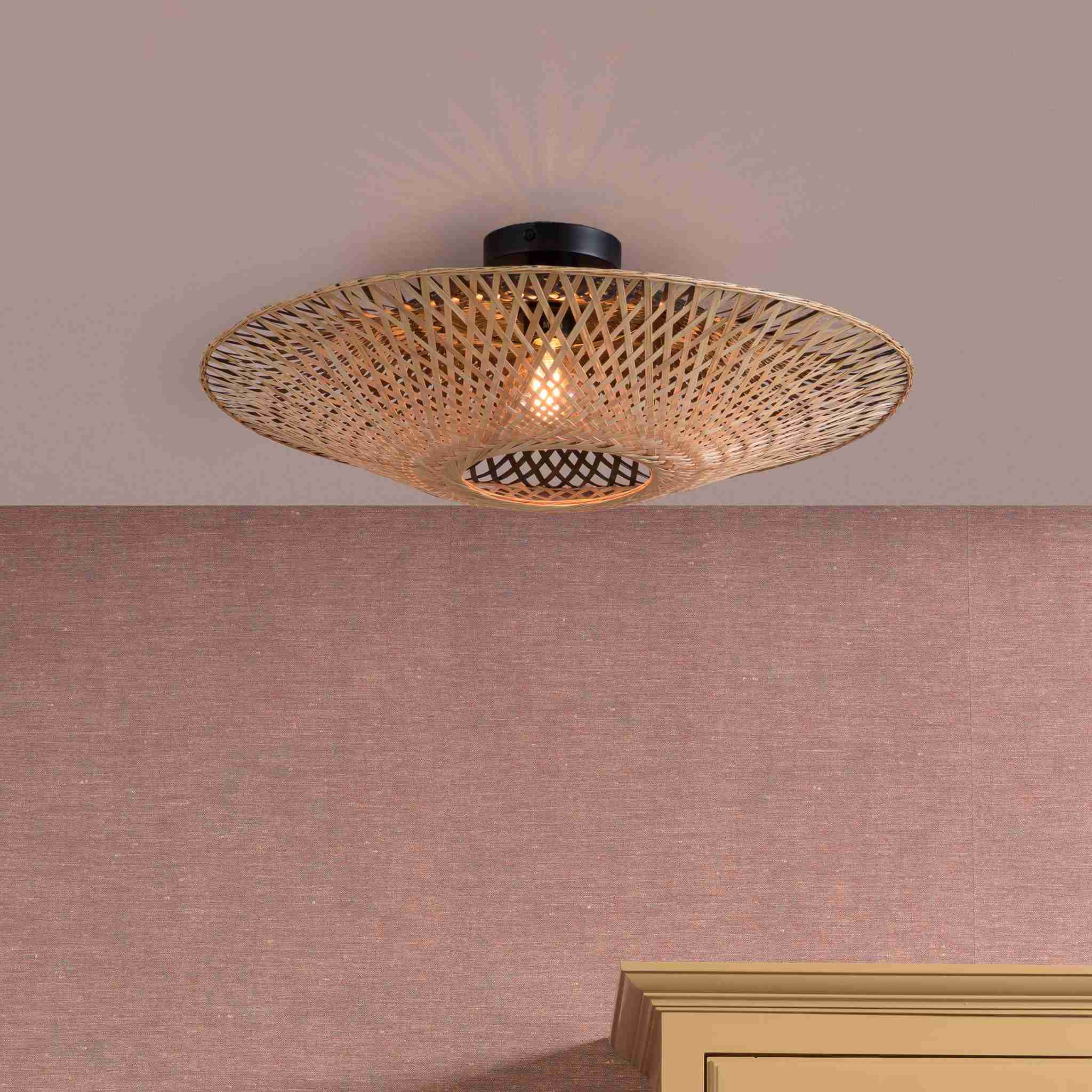 GOOD&MOJO Plafondlamp 'Kalimantan' Medium, Bamboe, kleur Naturel