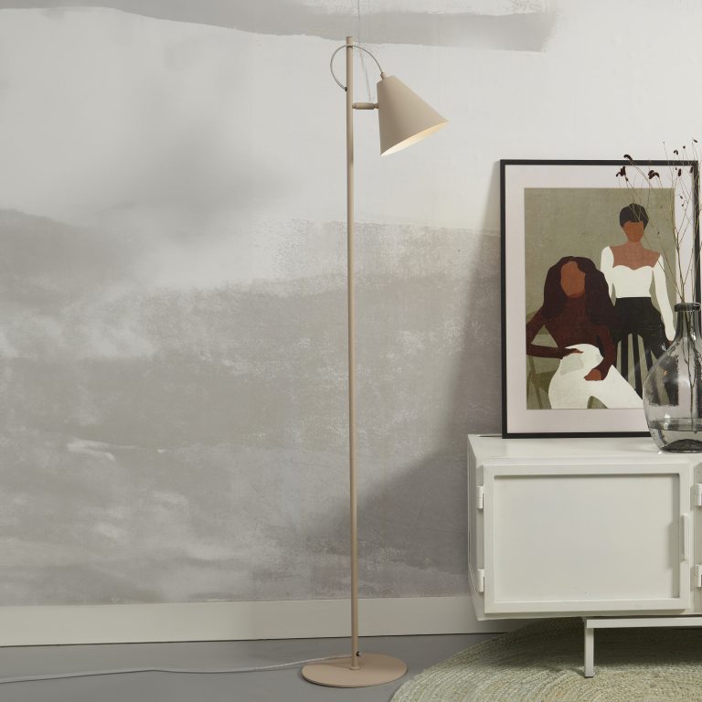 its about RoMi Vloerlamp 'Lisbon' 151cm, kleur Zand