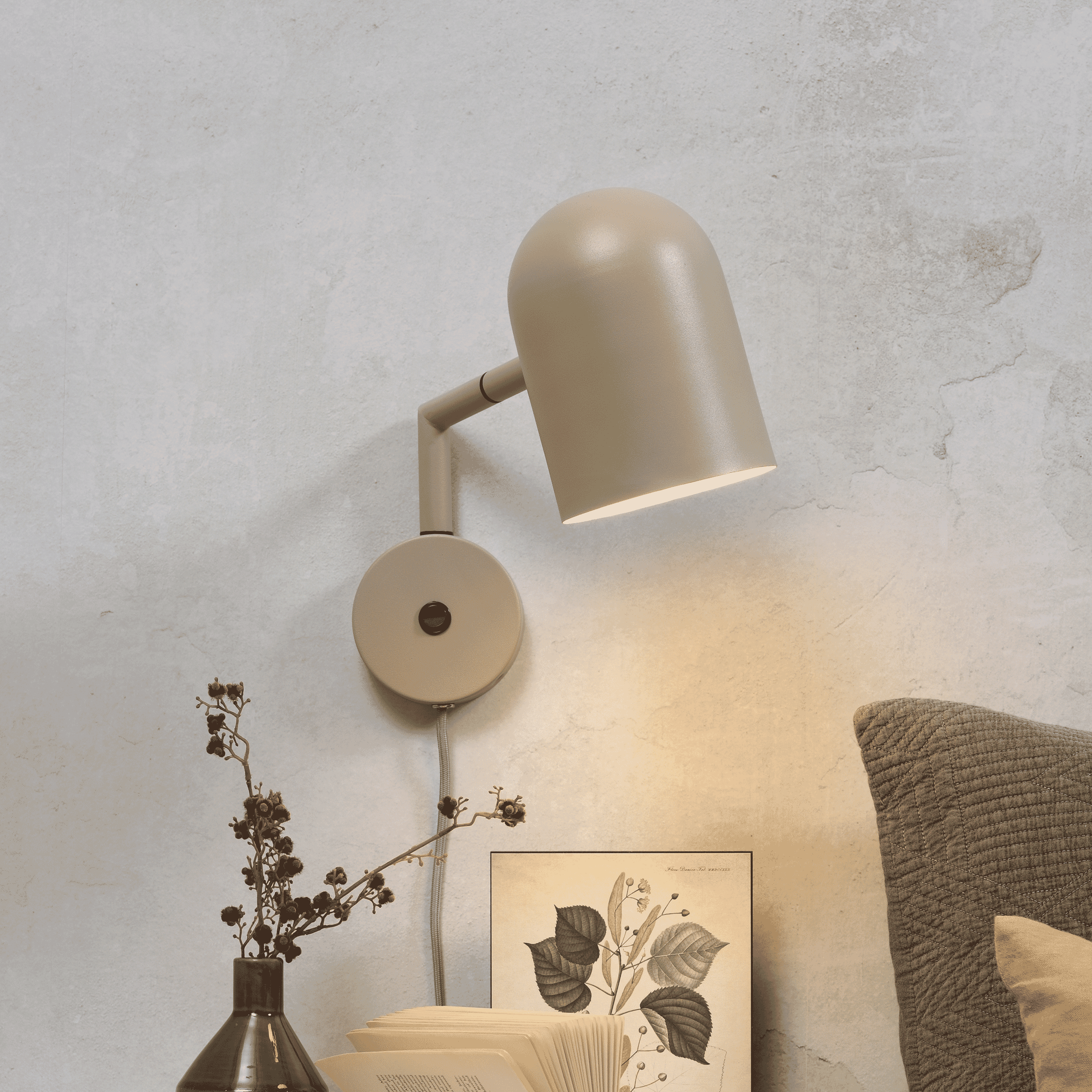 its about RoMi Wandlamp 'Marseille' 26cm, kleur Zand