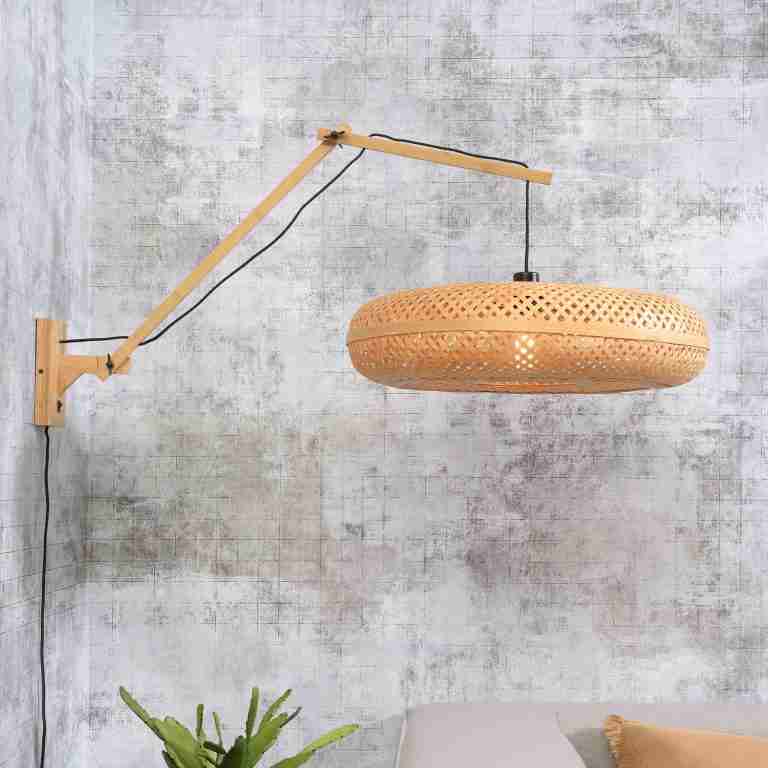GOOD&MOJO Wandlamp 'Palawan' Large, Bamboe, kleur Naturel