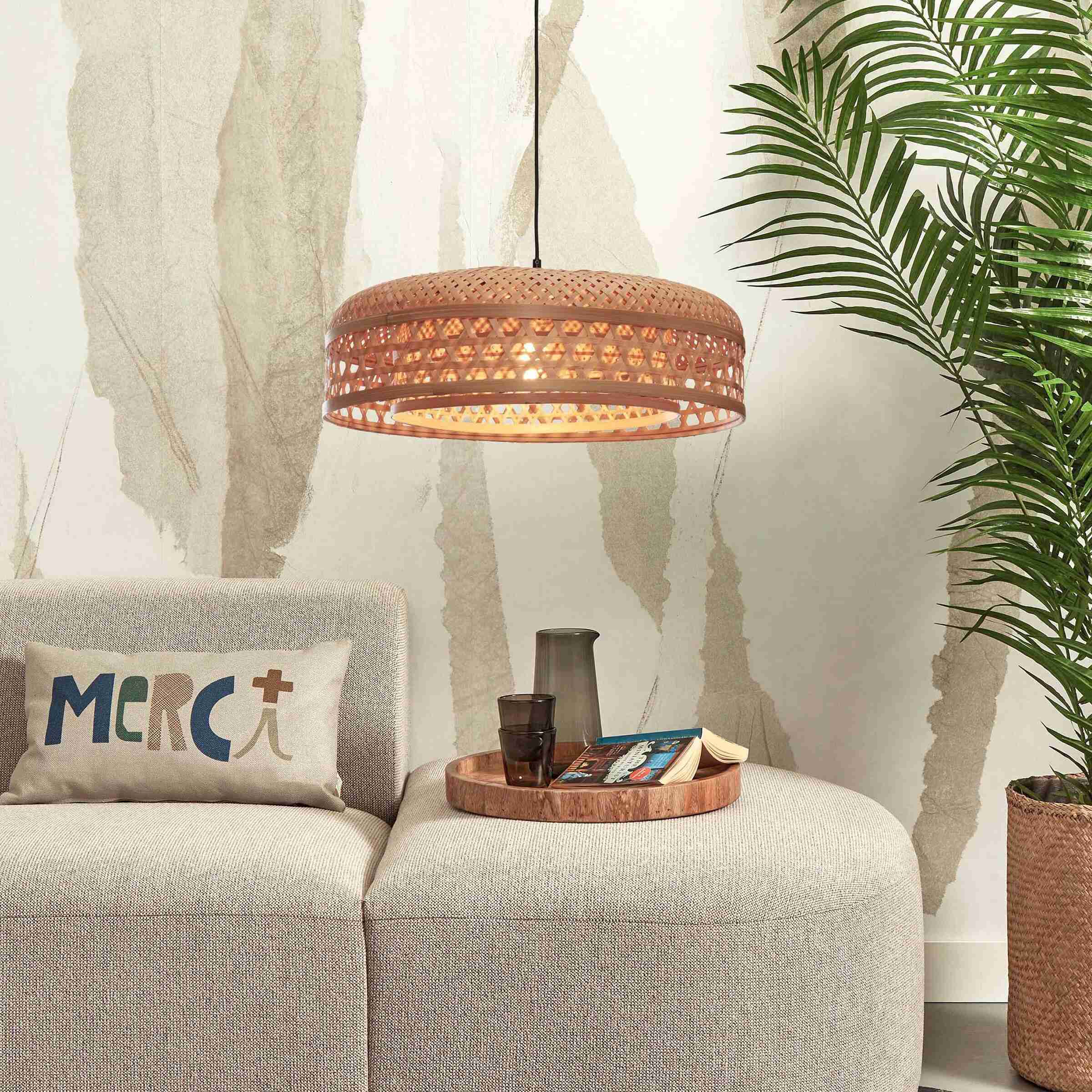 GOOD&MOJO Hanglamp 'Ubud' Bamboe, 60cm, kleur Naturel