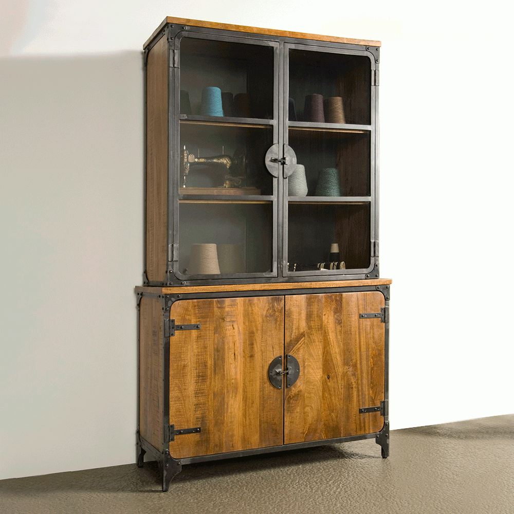 Tower Living Vitrinekast 'Basto' 210 x 120cm, Mangohout