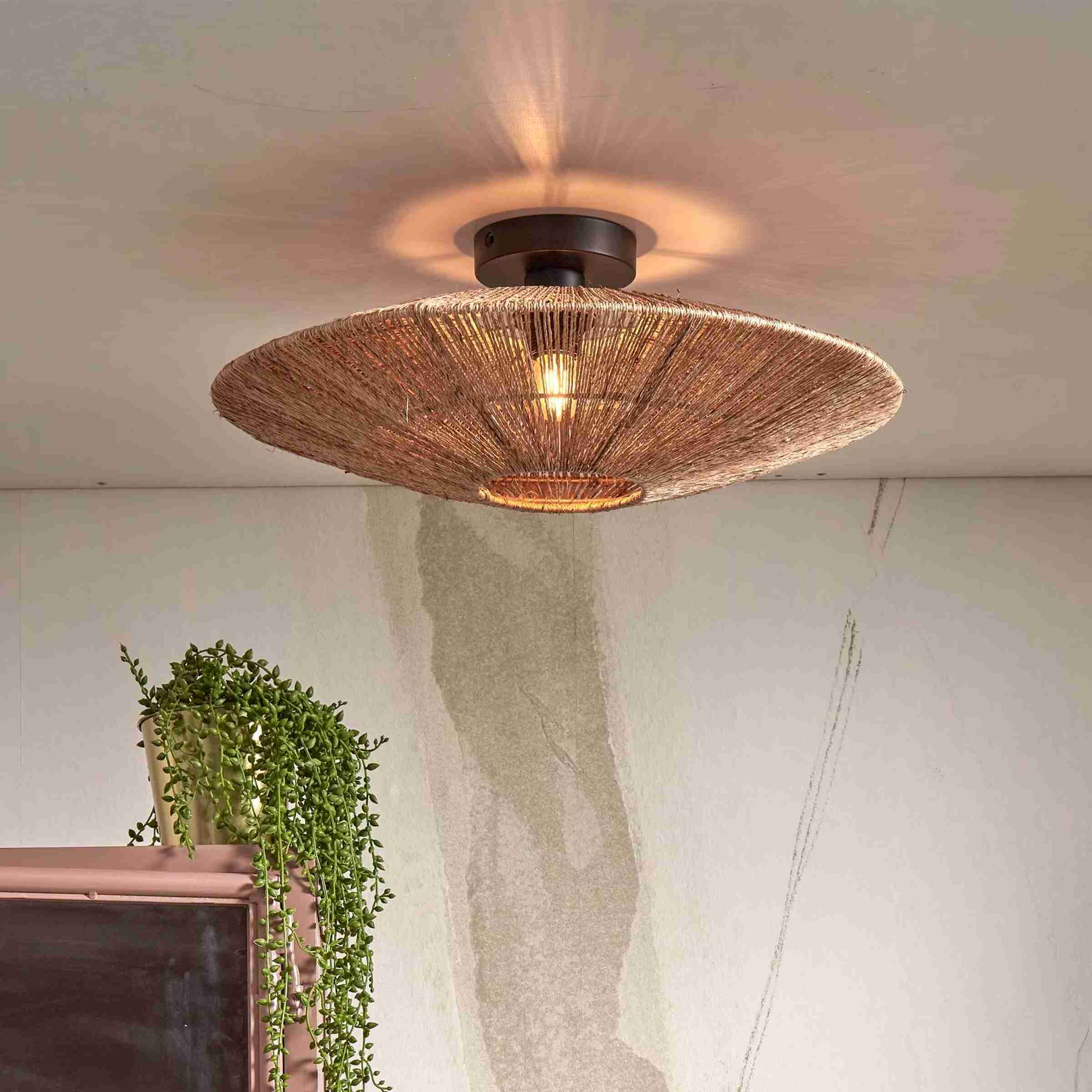 GOOD&MOJO Plafondlamp 'Iguazu' Jute, 55cm, kleur Naturel