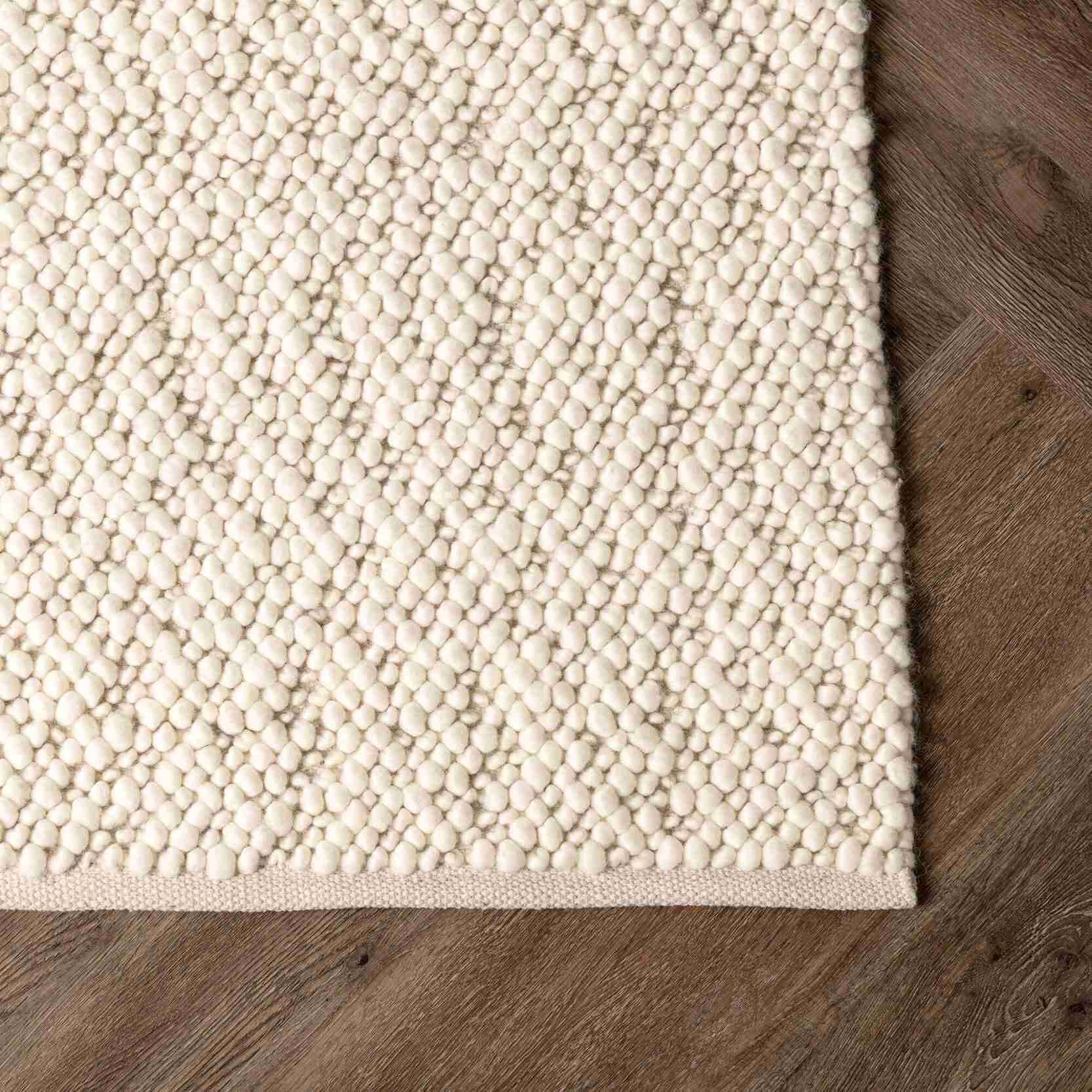 Nohr Vloerkleed 'Ilia' Wol, 200 x 300cm, kleur Off White