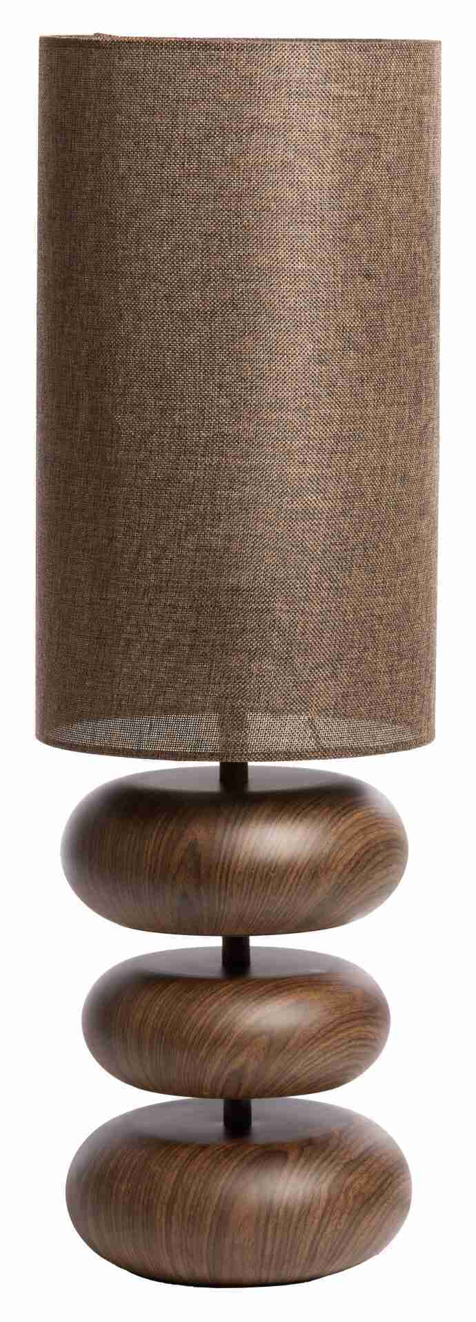 Light & Living Tafellamp 'Danialo' (incl. kap) 68cm, kleur Donkerbruin