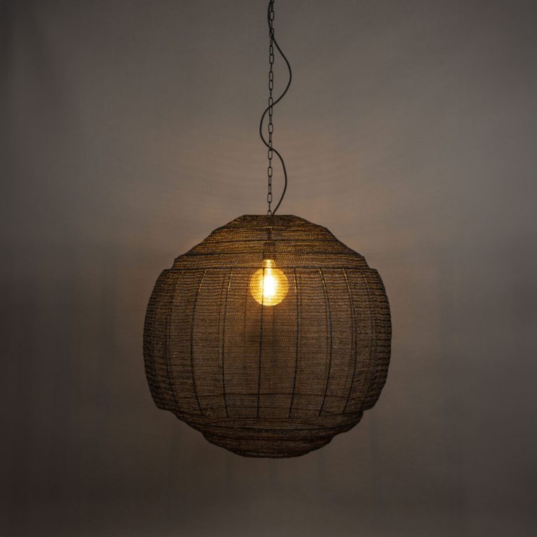 Dutchbone Hanglamp 'Meezan' 70cm, kleur Zwart