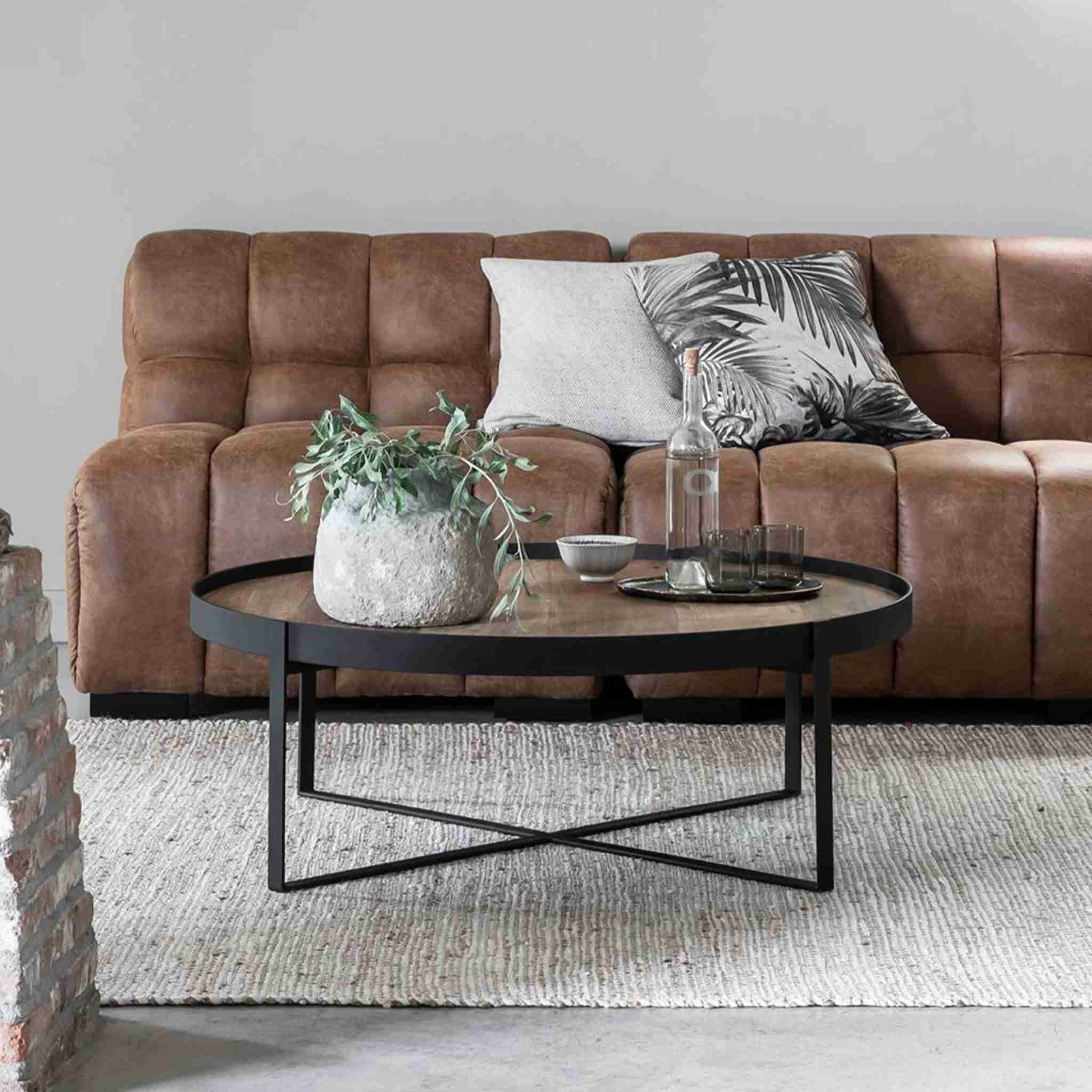DTP Home Salontafel 'Pluto' Teakhout, 100cm, kleur Naturel
