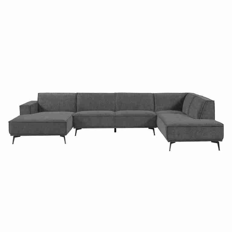 Tower Living 2,5-zits Hoekbank 'Leeds' Lounge links, kleur Black Blue