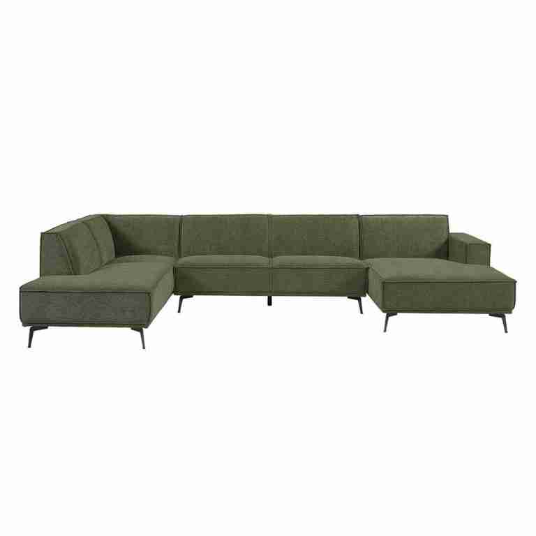 Tower Living 2,5-zits Hoekbank 'Leeds' Lounge rechts, kleur Bottle Green