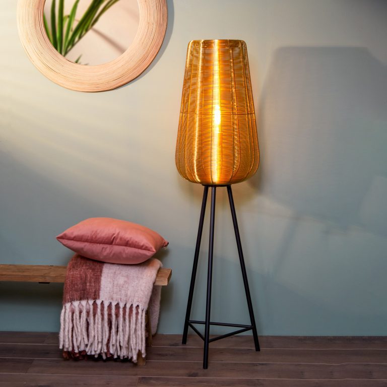 Light & Living Vloerlamp 'Adeta', goud, 135cm hoog
