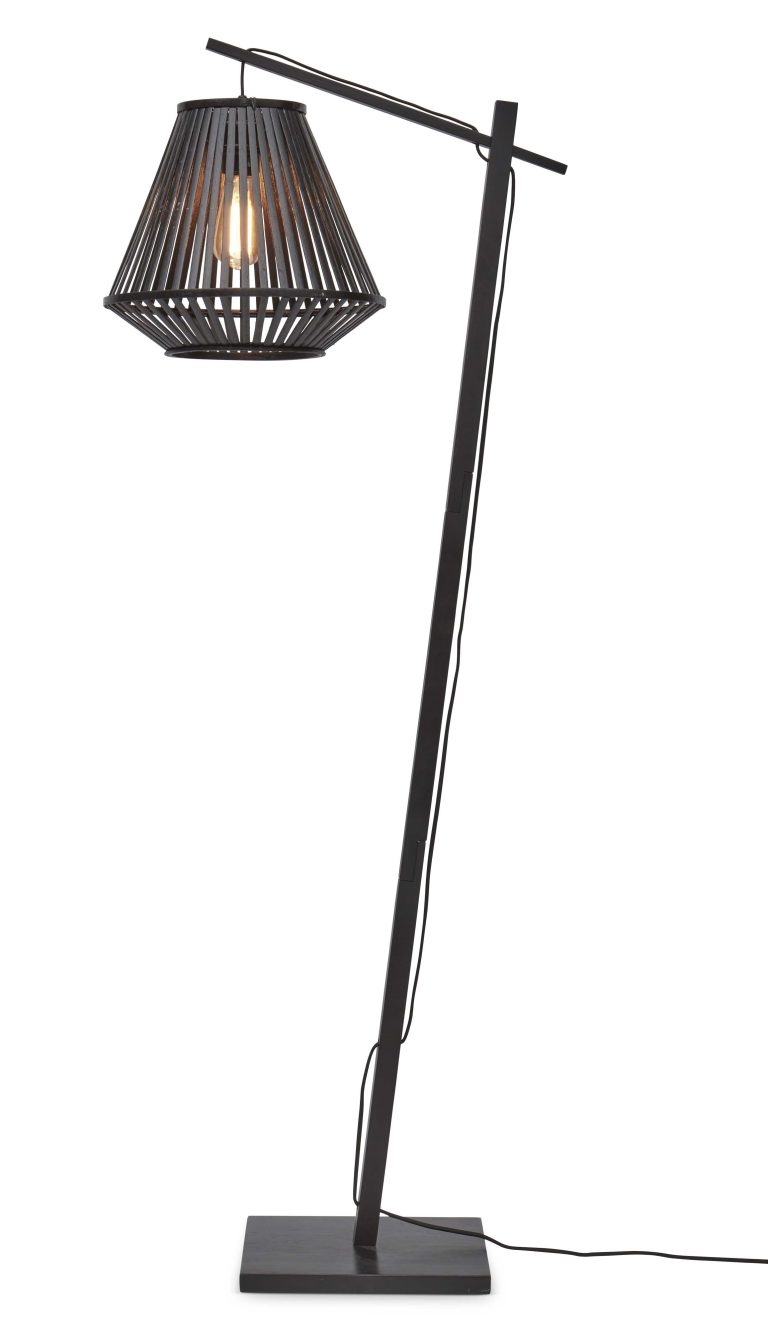 GOOD&MOJO Vloerlamp 'Merapi' Bamboe, 150cm, kleur Zwart