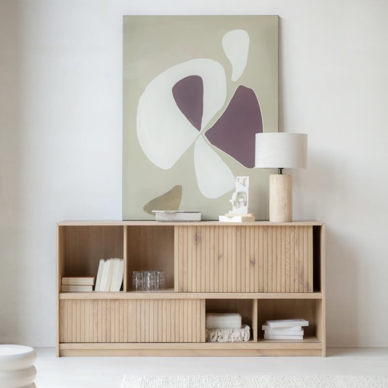 Eleonora Dressoir 'Milo' Eiken, 180cm, kleur Naturel