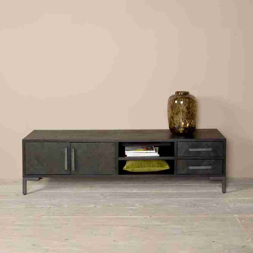 Tower Living TV-meubel 'Ziano' Visgraat 185cm, kleur zwart