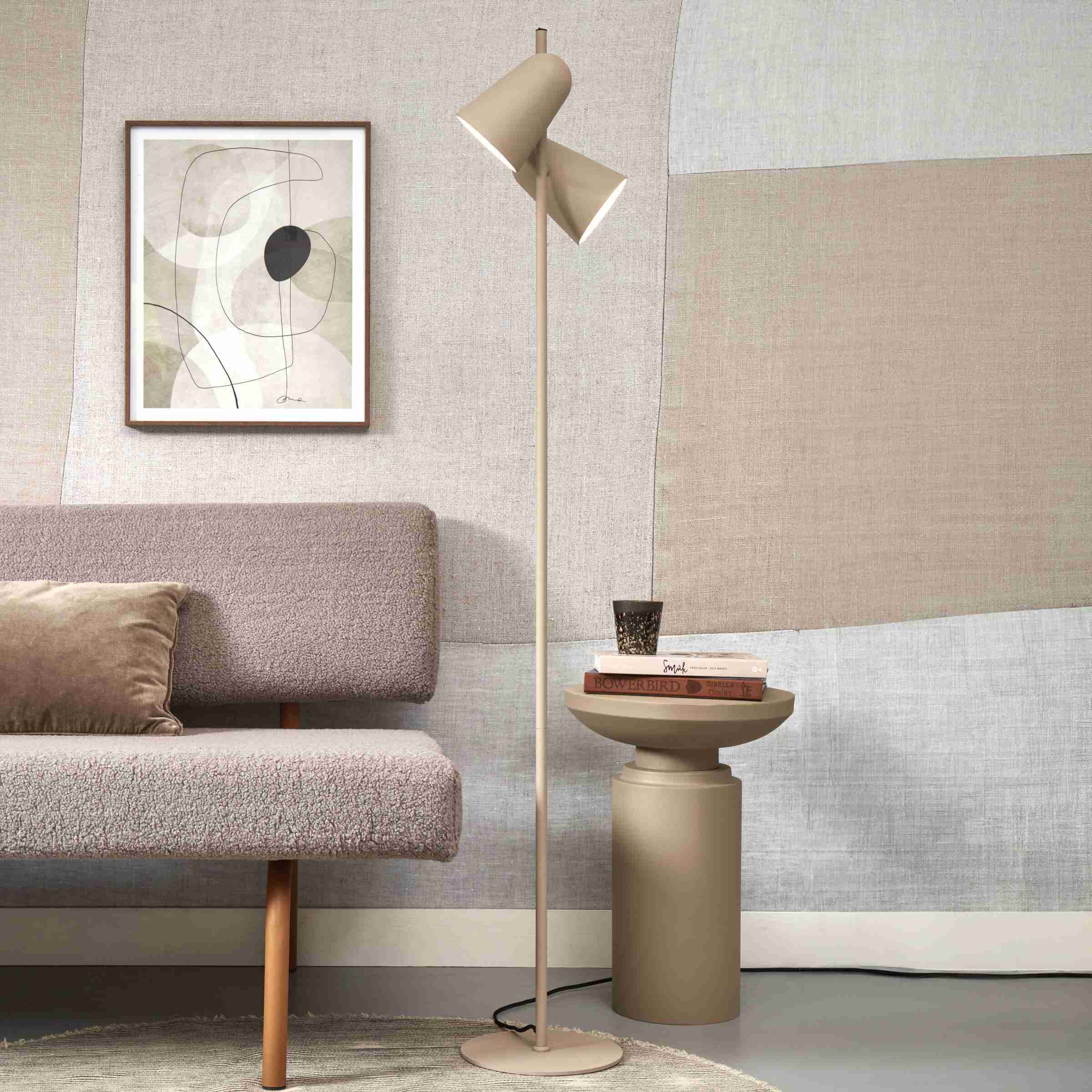 its about RoMi Vloerlamp 'Salamanca' 2-lamps, kleur Zand