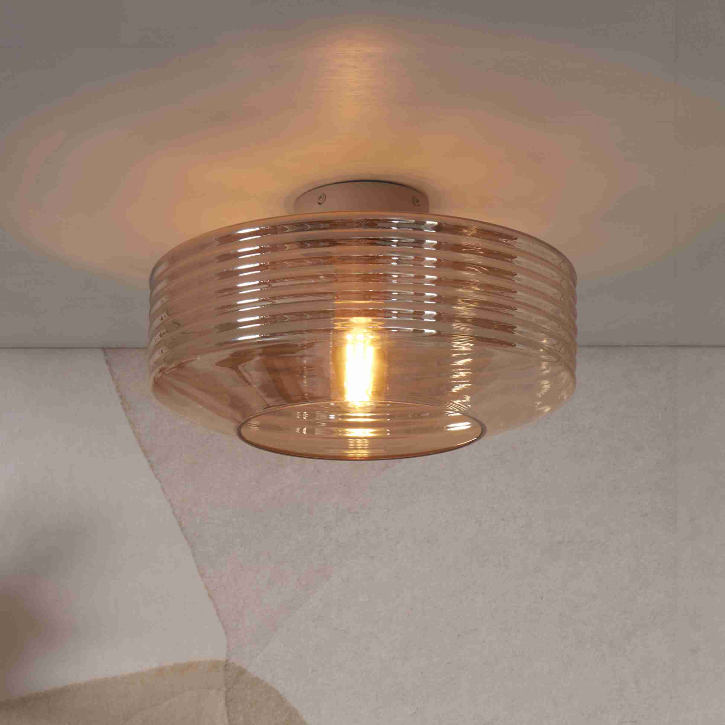 its about RoMi Plafondlamp 'Verona' 35cm, kleur Amber