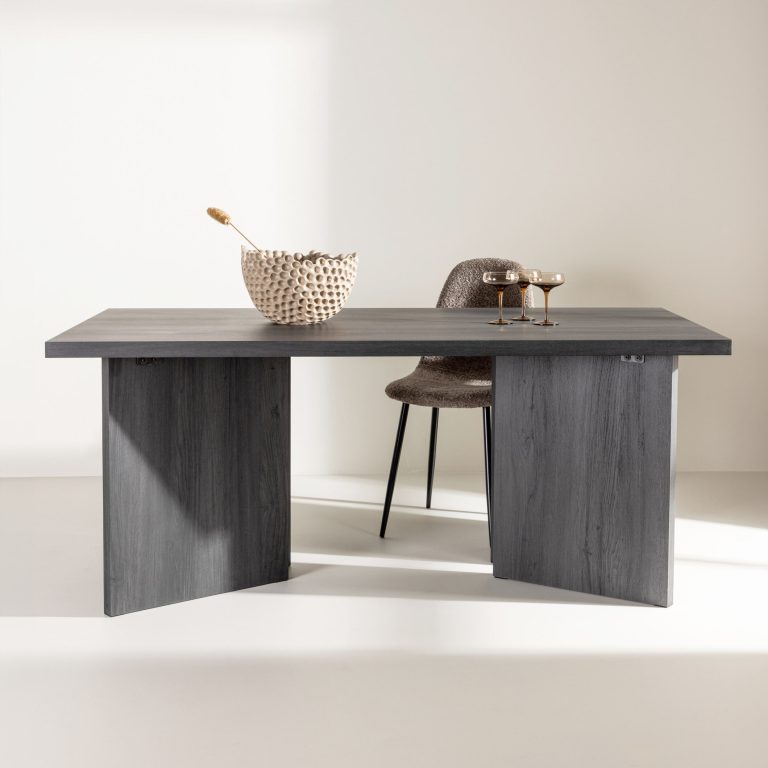 Nohr Eettafel 'Navarro' 180 x 90cm, kleur Zwart